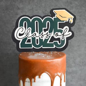 2025 Graduation Cake Topper: Class Of Cardstock Decor