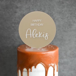 Personalized Acrylic Cake Topper | Happy Birthday Cake topper | Birthday Cake Decoration | Custom Name Acrylic Cake Topper | Birthday Decor