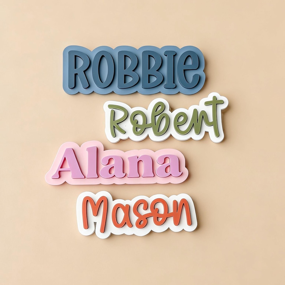 Custom Acrylic Name Magnet | Personalized Locker or Fridge Tag - Etsy UK