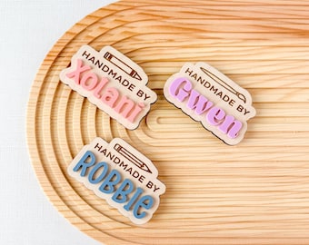 Personalized Kids Artwork Magnet |  Wood & Acrylic Fridge Magnet