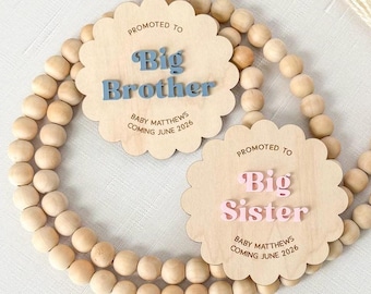 Wooden Big Brother/Sister Pregnancy Reveal Sign | Sibling Announcement Sign