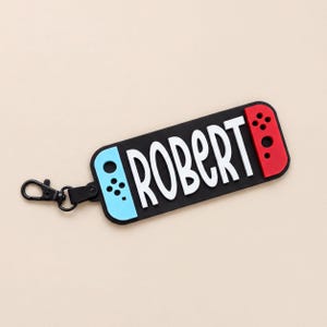 Personalized Video Game Controller Acrylic Bag Tag | Kids Gamer Backpack Accessories