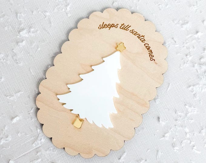 Featured listing image: Acrylic and Wood Christmas Countdown Sign