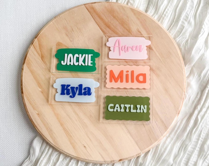 Featured listing image: Custom Acrylic Name Magnet | Personalized Locker or Fridge Tag