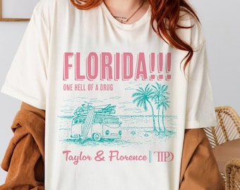 Florida!!! One Hell of a Drug Tortured Poets Department Shirt, Comfort Colors, Taylor Swift Shirt, Taylor Swift Era Merch, TPD Shirt