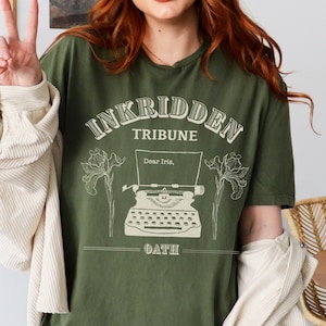 Divine Rivals Inkridden Tribune Tshirt, Oath Gazette Tshirt, Iris Winnow and Roman Kitt Shirt, Divine Rivals Gift, BookTok Shirt