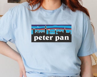 Disney Peter Pan Shirt, Neverland Shirt, London Skyline Shirt, Disneyland Vacation Shirt, Patagonia Shirt, Tink, Wendy, Lost Boys Shirt
