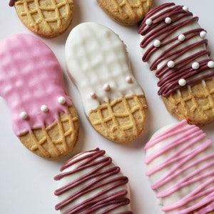 Gourmet Chocolate Covered Nutterbutter Cookies Party favors, table treats, Graduation Christening Wedding Baby Bridal Shower Corporate Gift