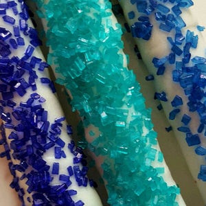 Teal and Blue white chocolate covered pretzels with sugar crystals decor! Bridal Shower Birthday party, Baby Shower Graduation Anniversary!