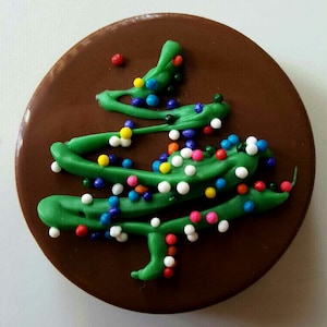 Gourmet Chocolate Covered Oreos Cookies, Holiday, Christmas Party Cookies, Christmas Tree, Ornament, Stocking Stuffer, Holiday Gift!