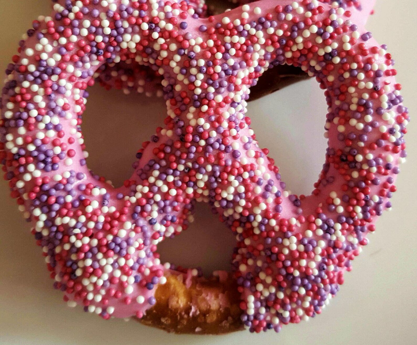 Gourmet Chocolate Covered Pretzels White Pink Chocolate Etsy