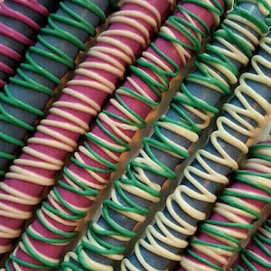 Gourmet Chocolate Covered Pretzels Rods, Blue and Lavendar hues! Baby Boy shower, Christening, Grad Party Favor, Graduation Wedding Birthday