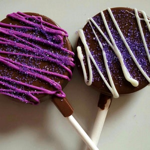 Milk Chocolate Covered Oreo Pops! Chocolate Drizzle Crystal Sugars!  Custom Orders Baby Shower, Bridal Shower, Birthday Party Favor