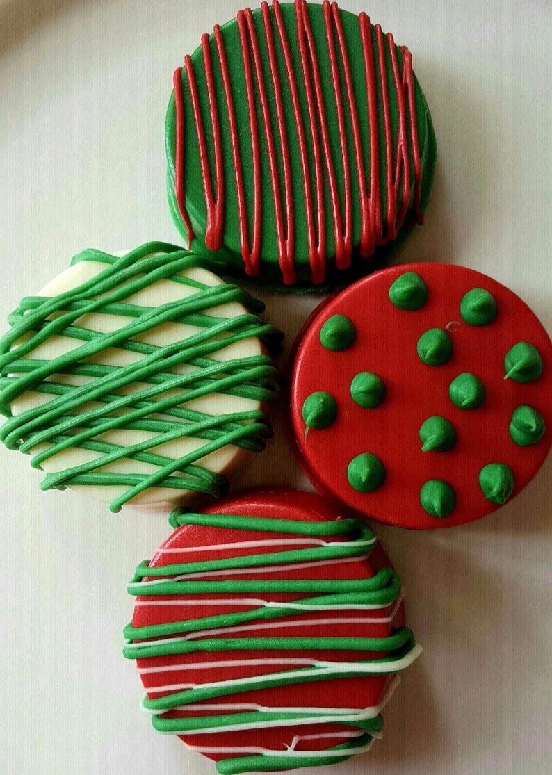 Gourmet Chocolate Covered Oreos Cookies Christmas Cookies Etsy