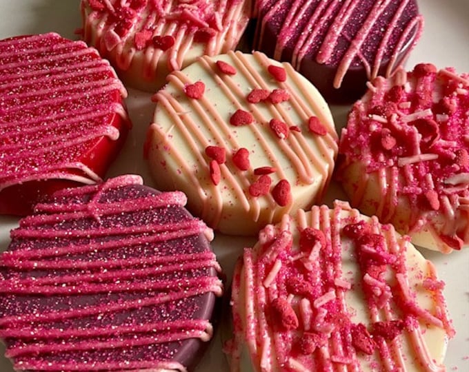 Gourmet Valentines Day Chocolate Covered Oreos Boxed Sets Gourmet Baskets Hearts, I Love You! Engagment Gift, Husband Valentine Custom Order