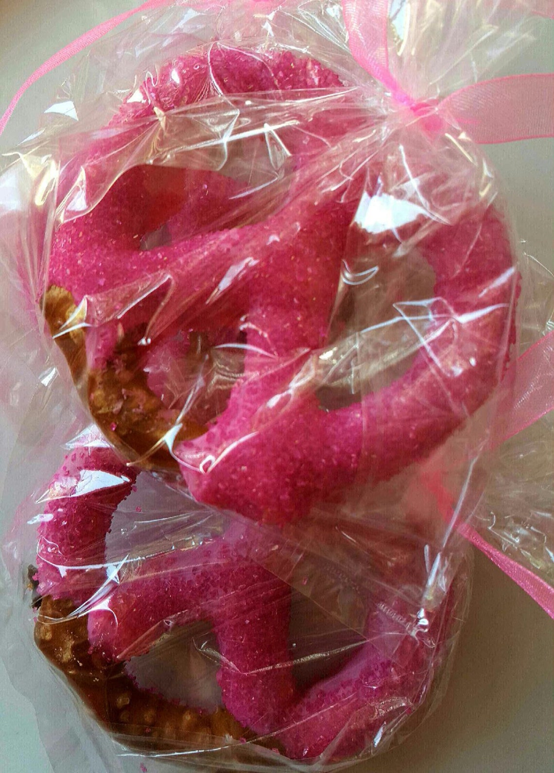 Pink and Gold Chocolate Covered Pretzels Pink and Gold Sugar - Etsy