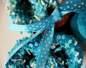 Gourmet Chocolate Covered Pretzels - Its a Boy! Baby Shower, Bridal Shower, Wedding, Party, Favor, Christening, Gift Wrap Sets available!