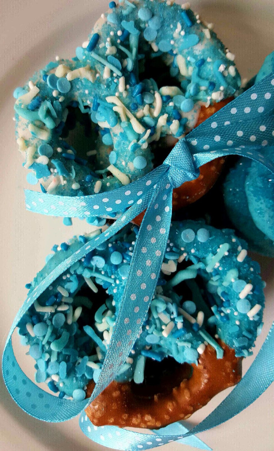 Gourmet Chocolate Covered Pretzels Its a Boy Baby Shower - Etsy