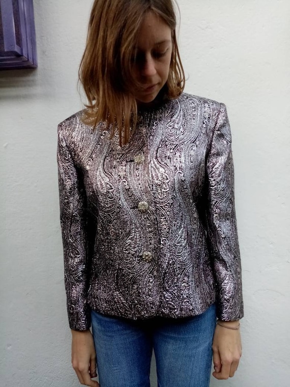 80s silver jacket - image 1