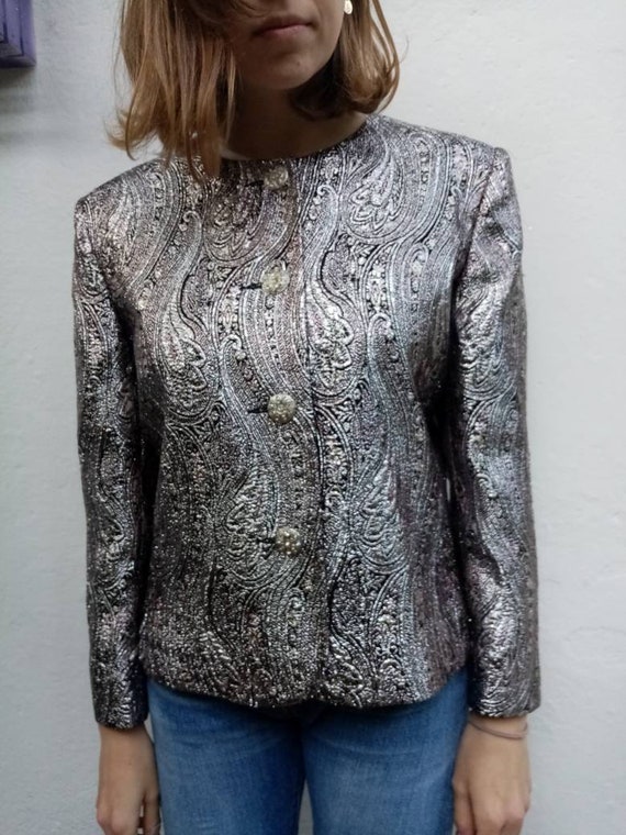 80s silver jacket - image 2