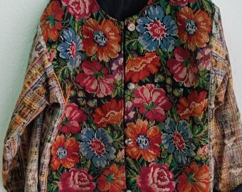 vintage oversized tapestry blazer