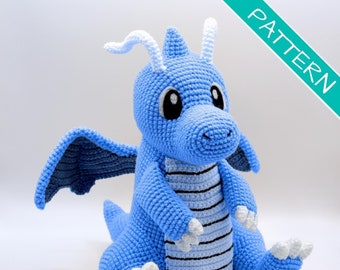 Crochet Pattern: Friendly Dragon Amigurumi Pattern PDF File [ENGLISH]