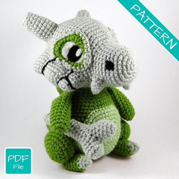 Crochet Pattern: Skull Dino Amigurumi PDF File [ENGLISH]