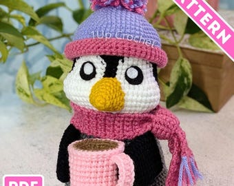 Crochet Pattern: Coffee Penguin Amigurumi PDF [ENGLISH]
