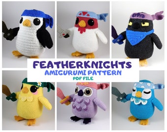 Crochet Pattern: Featherknights Amigurumi PDF File [ENGLISH]