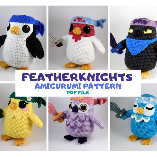 Crochet Pattern: Featherknights Amigurumi PDF File [ENGLISH]