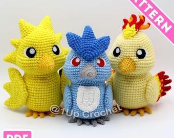 Crochet Pattern BUNDLE: Baby Bird Trio PDF [ENGLISH]