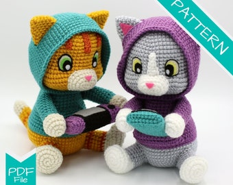 Crochet Pattern: Gamer Kitty Amigurumi PDF File [ENGLISH]
