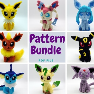 Crochet Pattern BUNDLE All Chibi Elemental Creature Pattern PDF File [ENGLISH]