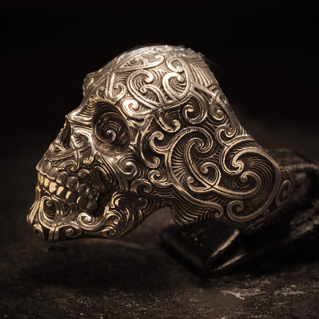 Alexander McQueen Buttefly Skull Ring Silver