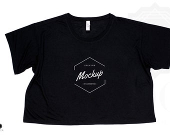 Download Bella Canvas 8881 Black | Ladies' Flowy Boxy T-Shirt ...