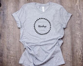 Bella And Canvas 3001y Athletic Heather Christmas Mockup Etsy