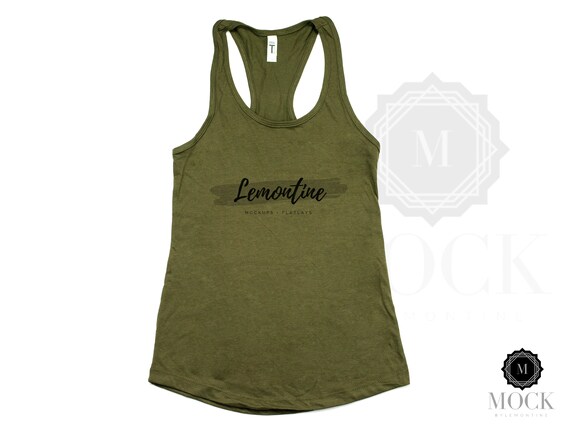 Next Level Apparel 1533 Military Green  Ideal Racerback