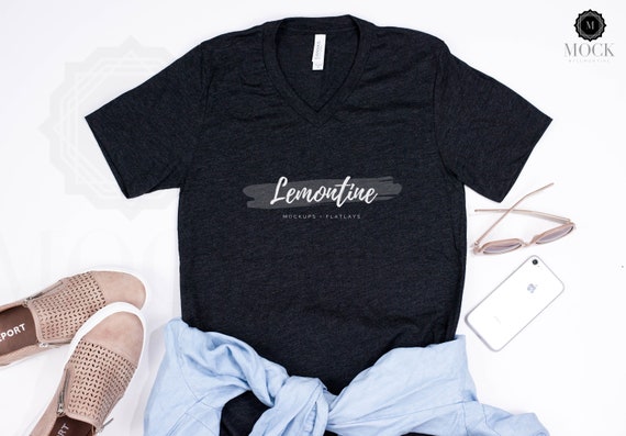 Bella Canvas 3415 Unisex Triblend Shortsleeve Vneck T-Shirt