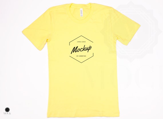 Download Free Bella And Canvas 3001 In Yellow Unisex Jersey Psd Free Download Collection Design Psd Mockup For Icon Psd Mockup Design Yellowimages Mockups