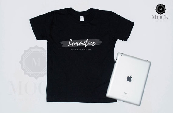 Unisex Black Shirt Youth Mockup American Apparel Unisex Black Shirt Youth Mockup American Apparel