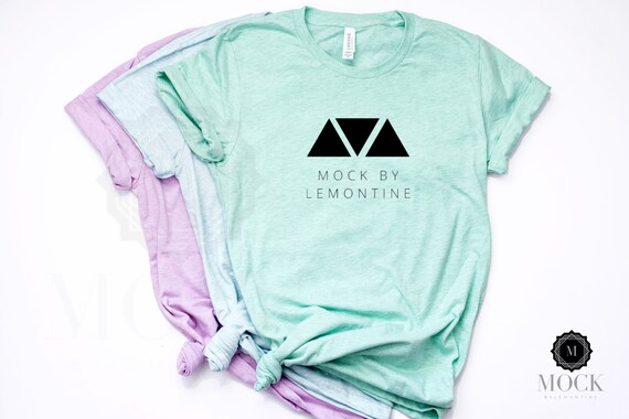 Bella Canvas  3001  Heather Prism Mint