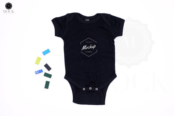 Infant Baby Rib Bodysuit  Black Rabbit Skins |