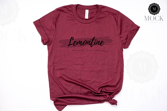 Bella Canvas 3001 Heather Cardinal Unisex Triblend