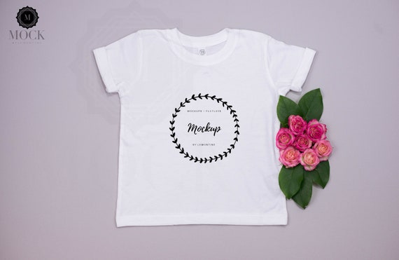 Young Girl Toddler Shirt Mockup Rabbit Skins White Young Girl Toddler Shirt Mockup Rabbit Skins White