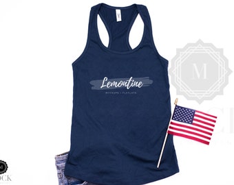 Download Free Next Level Apparel 1533 Indigo | Ideal Racerback Mockup | Ladies' Ideal Racerback Tank | Fourth of July Mockup PSD Template