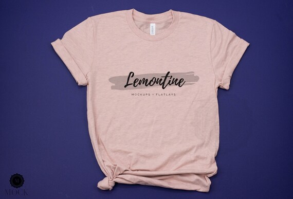 Download Free Bella Canvas 3001 Heather Prism Peach | (PSD) - Free ...