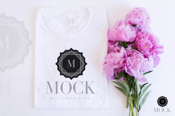 Bella Canvas 3001 White Shirt Mockup Folded Bella Canvas 3001 White Shirt Mockup Folded