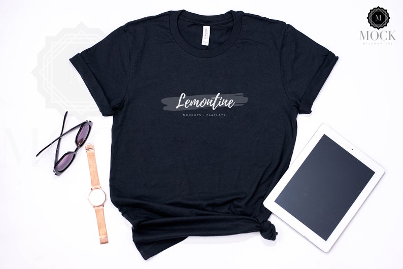 Download Bella Canvas 3001 Black Unisex Jersey Short Sleeve Etsy