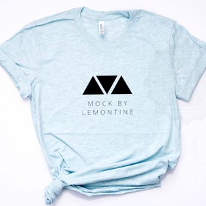Download Bella Canvas 3001 Heather Prism Ice Blue Unisex Jersey Etsy
