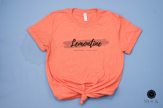 Bella Canvas Heather Orange Unisex Jersey Short Sleeve Etsy